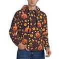 thumbnail image 2 of Lsque Turkey Bird Pattern Casual Men's Hoodie,Hooded Sweatshirt with Kangaroo Pocket,Pullover Hoodie-XX-Large, 2 of 7