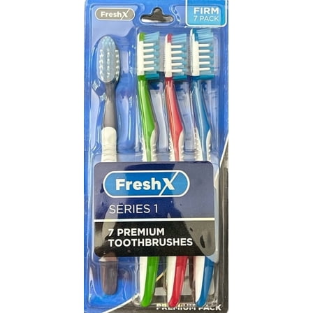 FRESHX Extra Firm Toothbrush, Bulk Toothbrush for Adult, 7-Count Value Pack