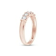thumbnail image 3 of 1/2 CT Round Cut Natural White Diamond Five Stone Engagement Band Ring For Women In 14K Solid Rose Gold (Color: G-H, Clarity: I2-I3, 0.50 Cttw) IGI Certified, 3 of 7