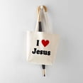 thumbnail image 5 of CafePress - I Love Jesus Tote Bag - Unisex Canvas Tote Bag, Beige, 1-Piece, 5 of 7