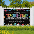 thumbnail image 3 of Polyester Material Teacher Banner Colorful Design Staff Appreciation Week for School Events Classroom Decor Teacher Celebration, 3 of 7