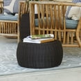 thumbnail image 3 of Household Essentials Handwoven Resin Storage Stool Ottoman, Brown, 3 of 5