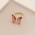 thumbnail image 3 of PVCS Bague Ajustable pour Femmes, Mode, Créative, Couleur Unie, Papillon, avec Ouverture, 3 of 4