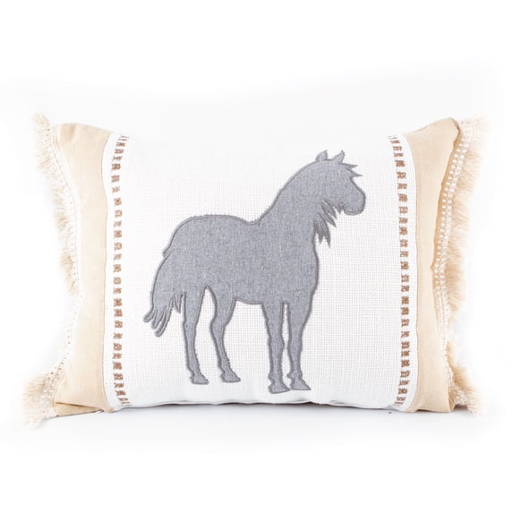 Southwest Sedona Fringed Horse Pillow