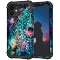 thumbnail image 1 of Compatible avec Coque iPhone 11, Pare-Chocs en Silicone Souple Résistant aux Chocs + Coque de Protection Hybride en Plastique Dur à Double Couche pour iPhone 11 (Écran 6,1") 2019 - Mandala dans la Galaxy, 1 of 8