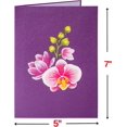 thumbnail image 2 of Happy Mothers Day Card, Mother's Day Pop Up Card, 3D Orchids, for Mom, Wife, Grandma - 5" x 7" Cover - Includes Envelope and Note Tag, 2 of 6