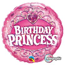 LOONBALLOON Birthday Baby for Her Balloons, 18″ BIRTHDAY PRINCESS