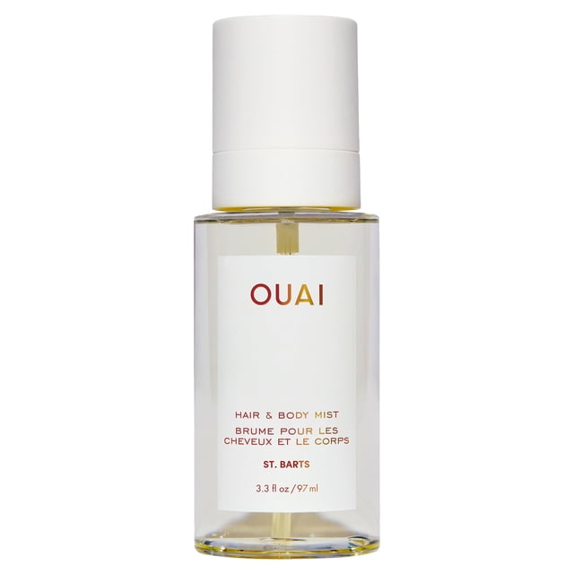 OUAI St. Barts Bruma para el cabello y el cuerpo - Perfume para el cabello y spray corporal con aroma tropical - Notas de fruta de dragón, flor de naranja, nardo y almizcle (3.3 onzas líquidas)