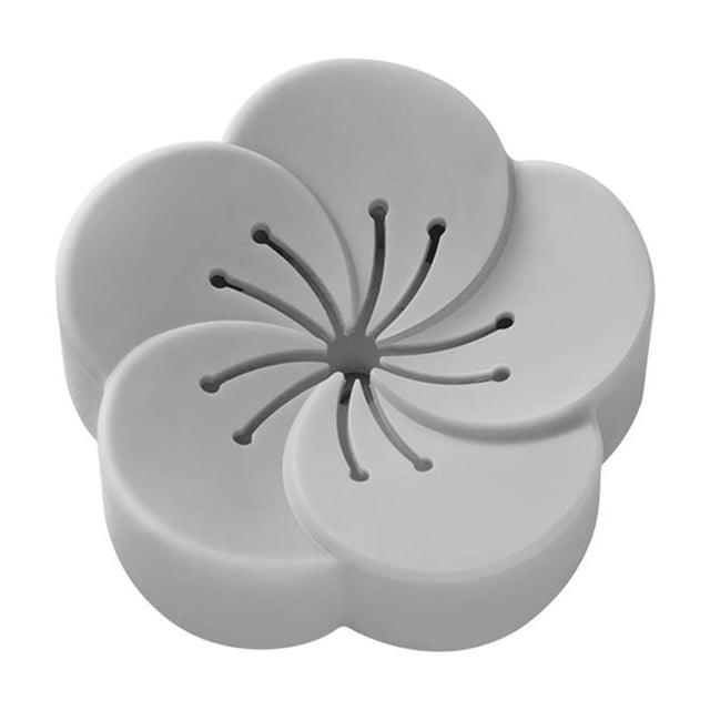 Ambientador portátil para coche en pasta con caja de aromaterapia tipo pétalo (Gris)