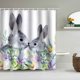 thumbnail image 4 of CaiYueKe Waterproof Shower Curtain Bathroom Decor Fabric Partition with Hooks Digital Printing Modern Washable Polyester Bath Curtain for Home Decor Bathroom Accessories Water Resistant Shower Liner, 4 of 7
