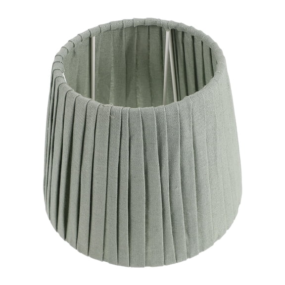 Healifty Pleated Green Fabric Lamp Shade for Home Desk and Bedside Lamps