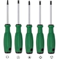thumbnail image 1 of Jeu de Tournevis 5pc - Acier au Chrome Vanadium avec Embouts Magnétiques - Comprend U Y Triangle Croisé Intérieur, 1 of 5