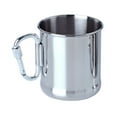 thumbnail image 1 of Taza de acero inoxidable de 500ml para acampar, taza para mochilero al aire libre con mango de mosquetón para senderismo, Camping y viajes, 1 of 7