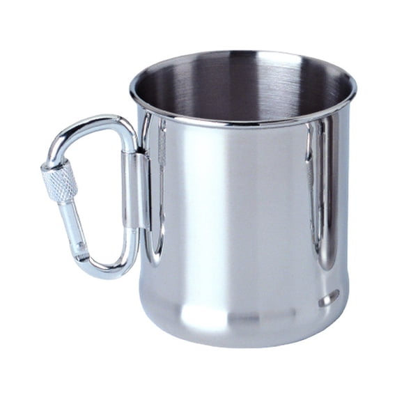 500ml Stainless Steel Camping Mug Backpacking Cup with Carabiner Handle for Hiking Camping Traveling