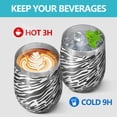 thumbnail image 4 of Leopard Print 12oz Stainless Steel Insulated Wine Tumbler with Lid and Straw – Double Wall Vacuum Mug for Hot & Cold Drinks, 304 Steel Interior, Sweat-Free Design, 4 of 5