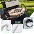 thumbnail image 5 of Golf Cart Seat Covers for 2 Seater,Brown Teal Red Boho Microfiber Cart Seat Towel Blanket,Ethnic Vintage Geometric Abstract Absorbent Breathable Non Slip Bench Seats Protector for Golf Course 51"x31", 5 of 9
