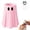 Pink, variant on Ghost Can Holder with Bottle Opener - 3D Printed Halloween Beverage Sleeve, Durable Eco-PLA Ghost Drink Cozy & Cute Gothic Can Cooler Insulator for 12oz Slim Cans