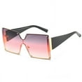 thumbnail image 7 of Womens Sunglasses Fashion Rimless Big Frame Resin Lens with UV400 Protection PC Frame Durable Trendy Female Glasses, 7 of 7