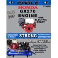 thumbnail image 3 of Eagle Compressor Air Compressor 10 Gallon Portable Gas Wheel Barrow, 3 of 5