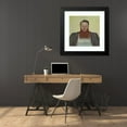 thumbnail image 4 of Ferdinand Hodler 20x20 Black Modern Framed Museum Art Print Titled - James Vibert, Sculptor (1907), 4 of 5