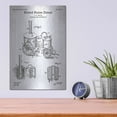 thumbnail image 4 of Luxe Metal Art 'Distillery Apparatus Blueprint Patent White' Metal Wall Art, 12"x16", 4 of 7