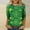 Shirts-240Green, variant on Tunic Tops for Women Loose Fit Dressy Fit 3/4 Sleeve Casual Shirts Round Neck Tops Trendy Geometric Celtic Knotwork Vertical Print Casual Outfits