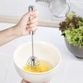 thumbnail image 7 of Giunmcul Stainless Steel Semi Automatic Press Whisk Beater Rotating Blade Easy Mix Sauces Eggs Batter Pancakes 10in Dishwasher Safe Durable Kitchen Tool 1pc, 7 of 7