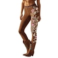 thumbnail image 2 of Leggings à Imprimé Rétro Style Cowboy Western pour Femmes, Pantalon de Yoga de Randonnée d'Automne avec Coupe Extensible Confortable, Pantalon Décontracté pour Usage Quotidien, Voyage, Activités de Plein Air, Équitation et Style Équestre Rose G, 2 of 5