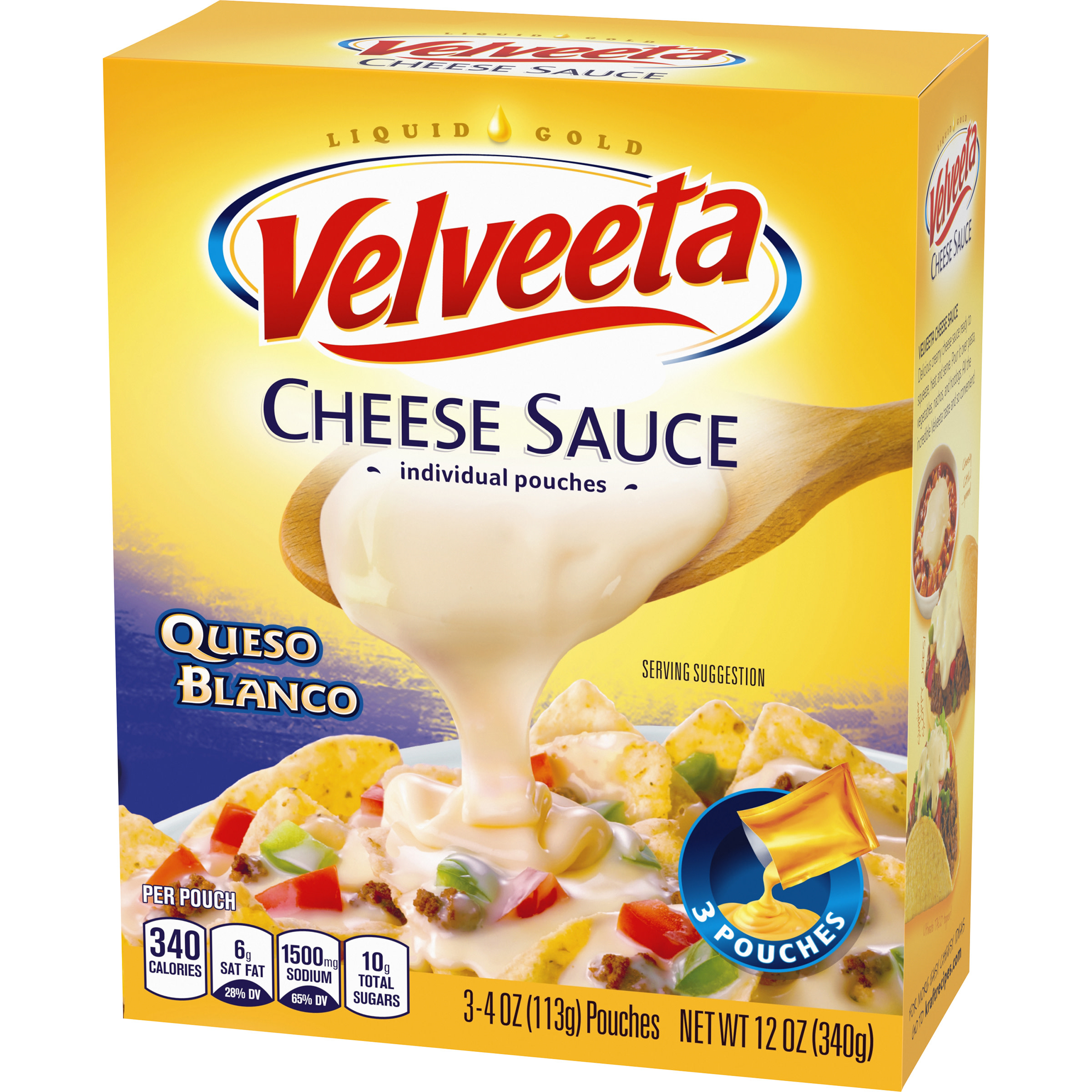 Velveeta Queso Blanco Melting Cheese Sauce Pouches, 3 ct Box, 4 oz Packets - image 4 of 8