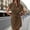 Dresses-894Brown, variant on Gamivast Shirt Dress for Women Short Sleeve Sundress V-Neck Casual Dress Striped Print Tie Waist Buttons Down Slim Fit Office Work Wear