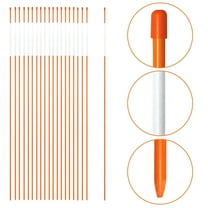 Anley 20 Pack 48" Reflective Driveway Markers, Snow Stakes Safety Markers Orange 0.25" Dia.