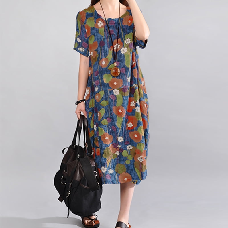 short sleeve summer dresses midi