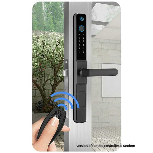 WAFU Intelligent Door Lock,Camera Doors 35-120mm Smart Door Stainless Steel 35-120mm Door Unlock Battery Poweredr With Camera Keyless Doorbell Camera Doors Camera Dazzduo Handle Lock Steel Door Lock
