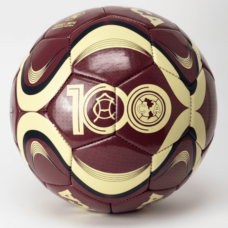 Icon Sports Club America 100th Anniversary Soccer Ball, Size 5, Maroon/Yellow