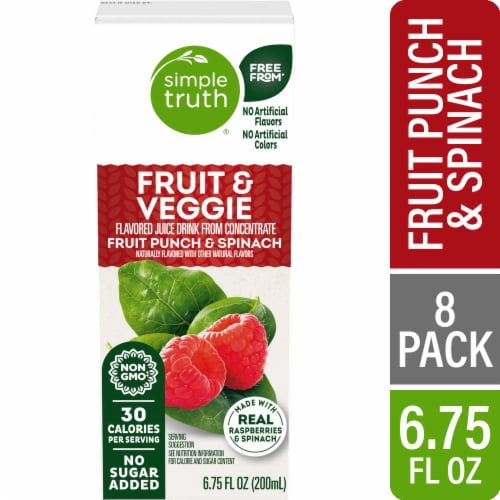 Simple Truth Strawberry & Kale Kids Juice Boxes - 8 ct - Walmart.com