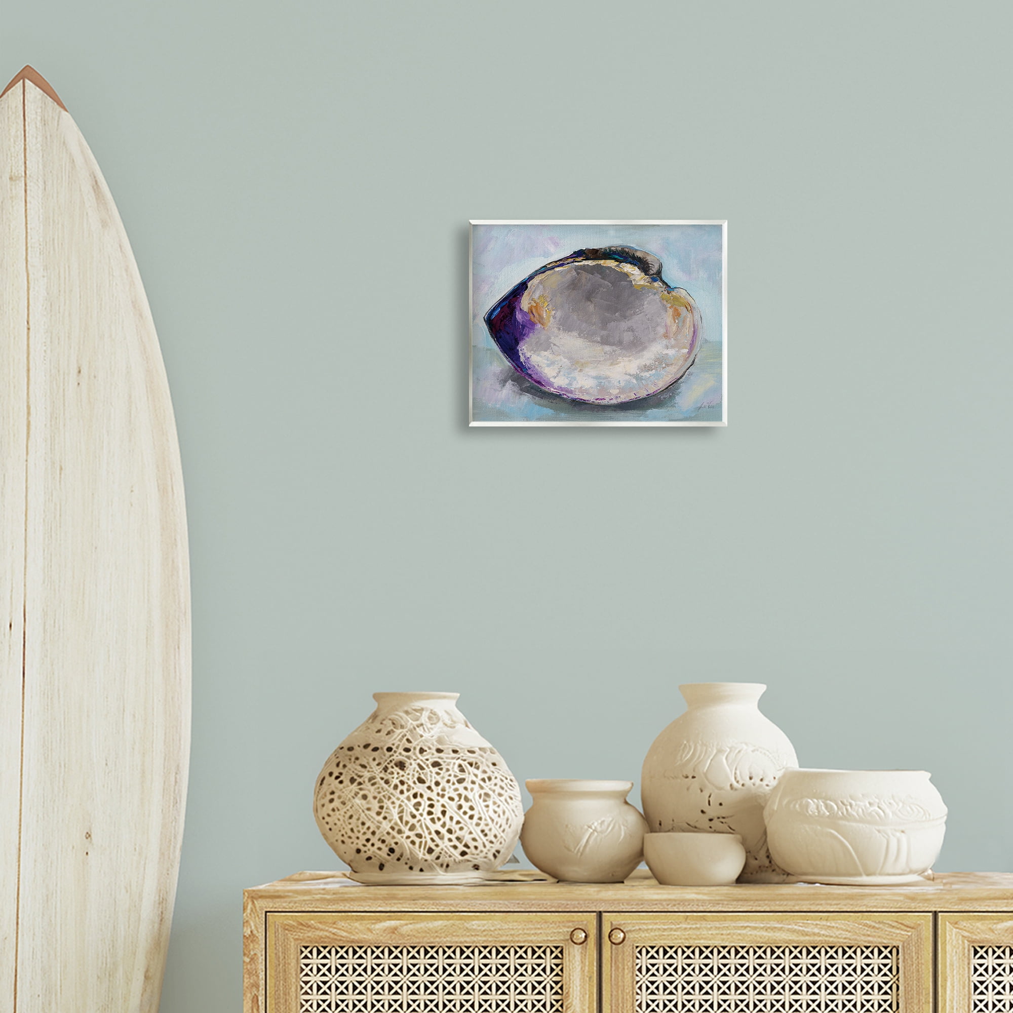 Stupell Industries Baby Clam Shell Animals & Insects Painting Unframed Art Print Wall Art, 14 x 11