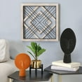 Stratton Home Decor Square Wood and Metal Geometric Plaque Wall Decor