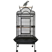 Large 63''H Open Playtop Bird Parrot Cage for African Grey Sun Conures Parakeets Cockatiels, Rolling Metal Pet Cage
