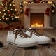 thumbnail image 5 of Cordones navideños para zapatillas y botas - Patrones navideños con copos de nieve y renos - Cordones de poliéster duraderos para estilo estacional, 5 of 6