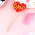 thumbnail image 6 of Valentine's Day Heart Cake Toppers Romantic Cupcake Ornament Picks for Cake Decoration Red Paper 20pcs, 6 of 8