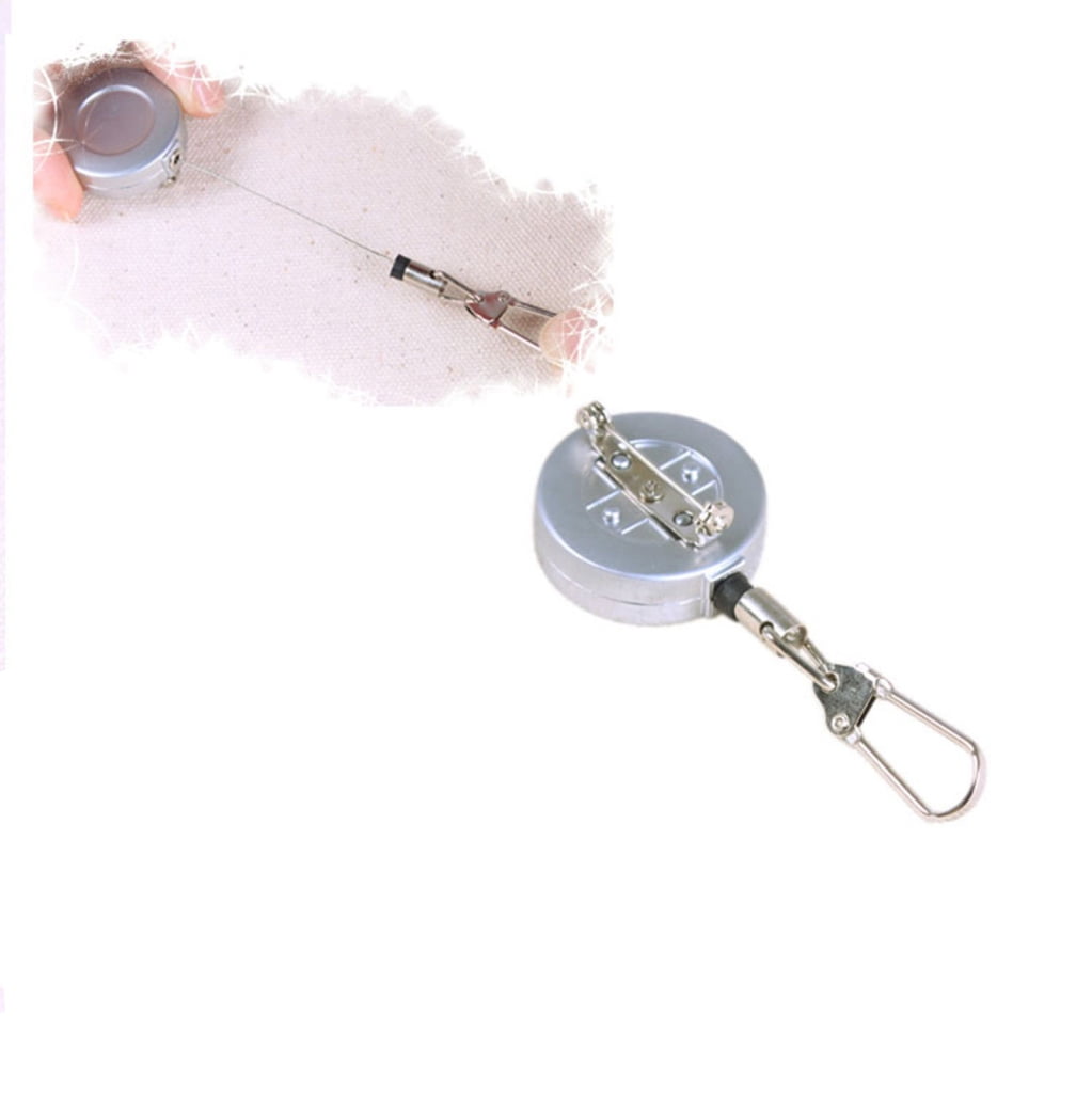 Fly Fishing Zinger Retractor 1PCS Stainless Steel Pin On Retractable Reel with