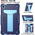 thumbnail image 3 of Epicgadget Case for Samsung Galaxy Tab A7 Lite 8.7 Inch SM-T220/SM-T225 Released 2021 - Dual Layer Hybrid Protective Case Cover with Kickstand (Navy Blue/Light Blue), 3 of 5