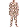 thumbnail image 3 of Fotbe Santa Claus bells Pijama de Hombre con Estampado de Manga Larga, Conjunto de 2 Piezas, Ropa de Dormir Suave y Cómoda con Bolsillos-Large, 3 of 7