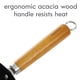 thumbnail image 5 of Wok de acero al carbono de fondo plano, 14 pulgadas, color negro, 5 of 7