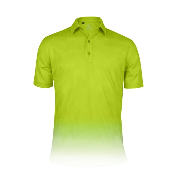 Monterey Club Men's Aero Emboss Texture Solid Tailored Collar Golf Polo Shirt #3635