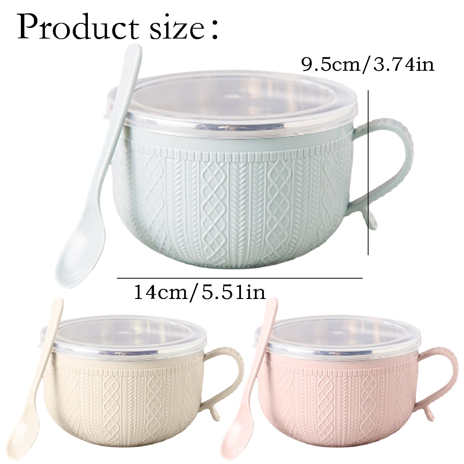 25 Oz Mug Meals with Lid,Ramen Bowl, 2026 New Christmas Meal Mugs Set, Double-Layer Heat-Resistant Bowl, Soup Mug With lid, Use-Friendly Ramen Bowl Large Soup Mugs with Plate, For Coffee, Soups