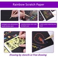 thumbnail image 6 of Chainplus Scratch Paper Art Set for Kids, 100 Sheets Scratch Paper Art Notebooks Scratch it Off Art Supplies for 6 7 8 9 10 11 12 Year Old Girls Boys Birthday Game Party Favor Easter Toy, 6 of 7