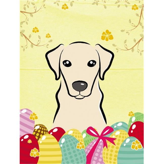 Yellow Labrador Easter Egg Hunt Flag Garden