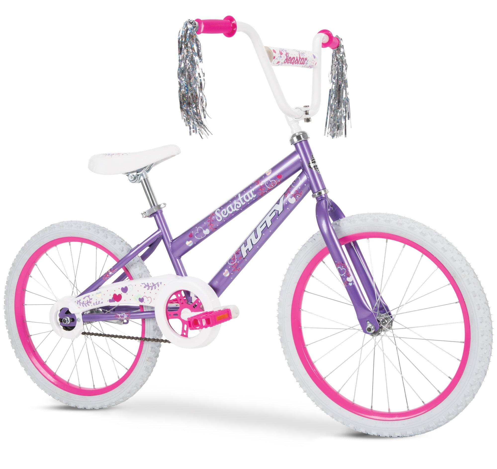 Huffy Girls Bike SeaStar 20 inch Blue Adjustable single-speed Safe Bike Steamers 