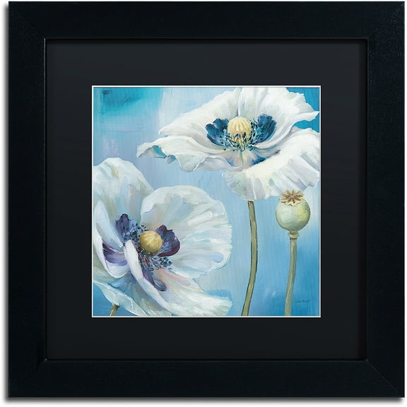 Trademark Fine Art "Blue Dance II" Canvas Art by Lisa Audit, Black Matte, Black Frame